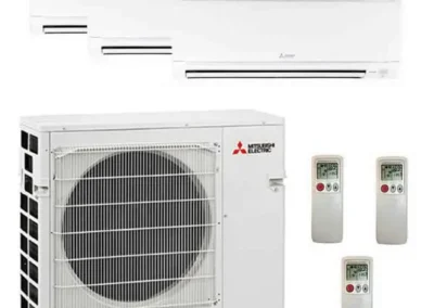 Mitsubishi 3-Zone Wall Mounted Unit - High Altitude Ductless Heat Pump Bozeman Pass Montana